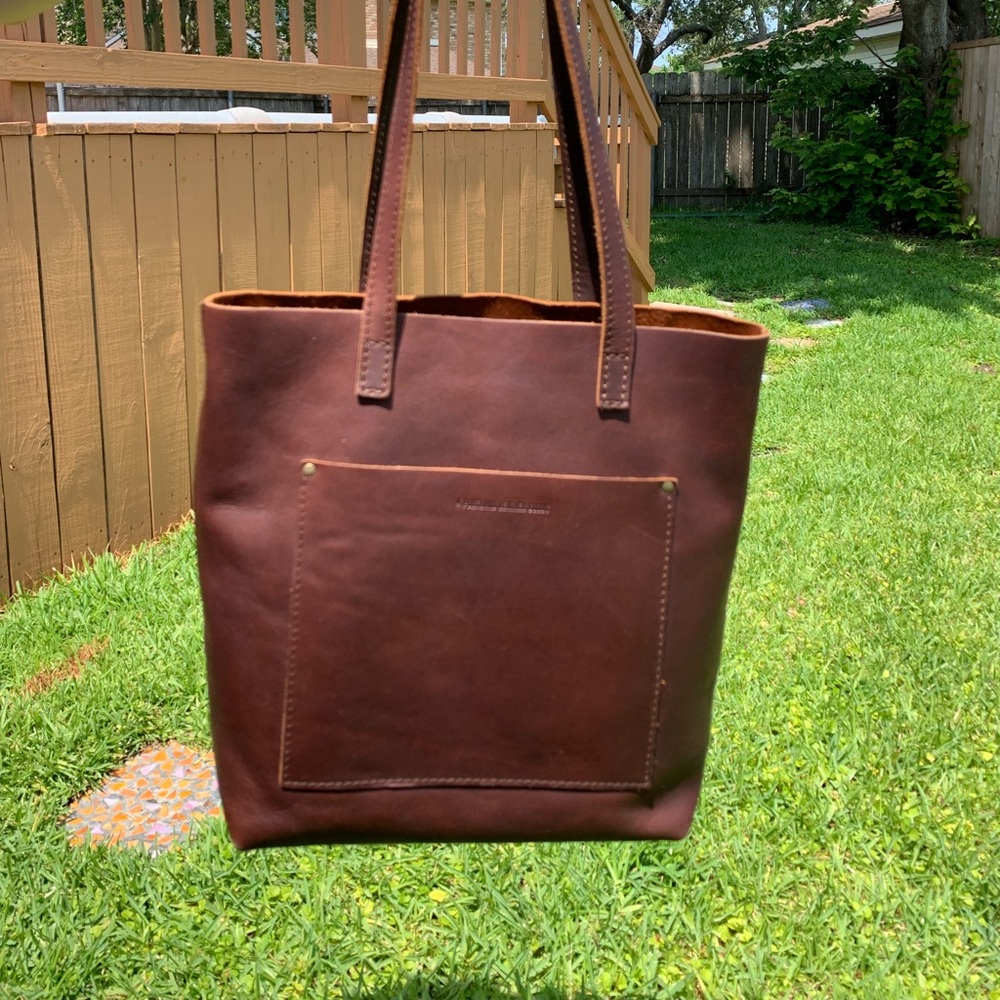 Portland Leather Goods Cognac Tote